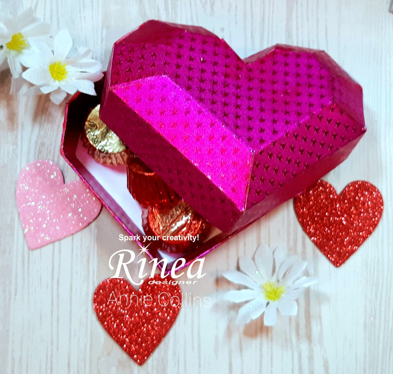 3D Valentine's Day Heart Box with Annie | Rinea
