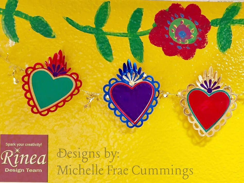 Flaming Heart Garland by Michelle | Rinea