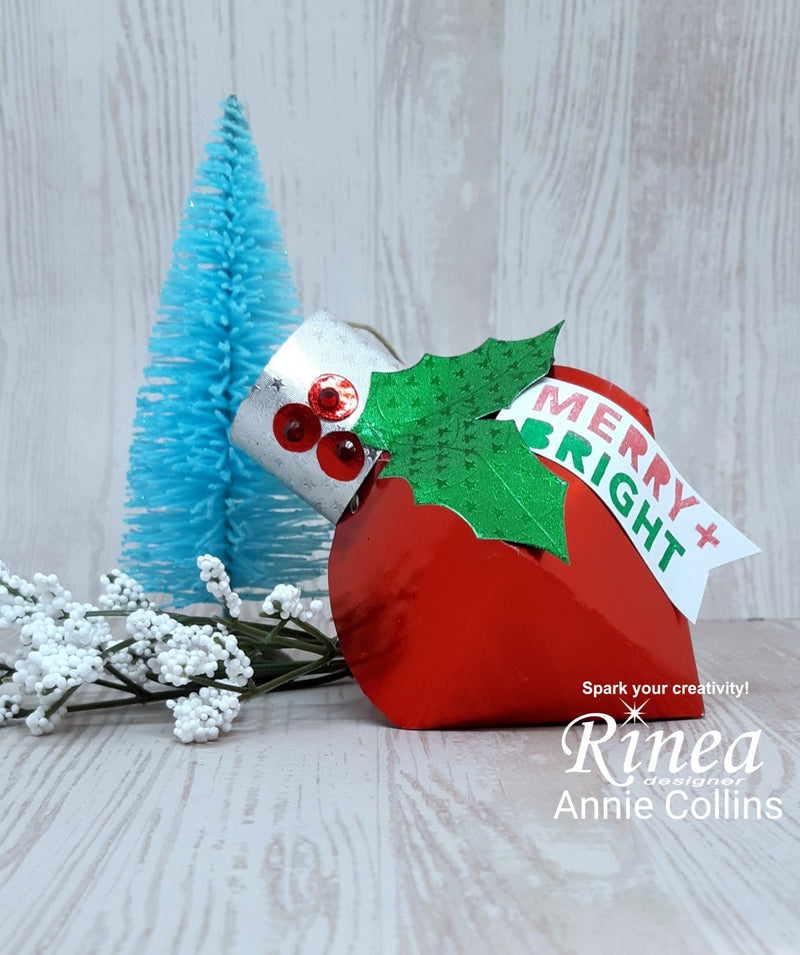 How to Create a Christmas Bulb Treat Holder by Annie Collins | Rinea