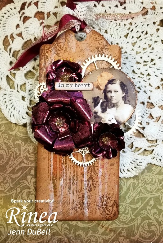 How To Create A Vintage Tag With A Hint Of Steampunk<br/><small> by Jenn DuBell</small> | Rinea