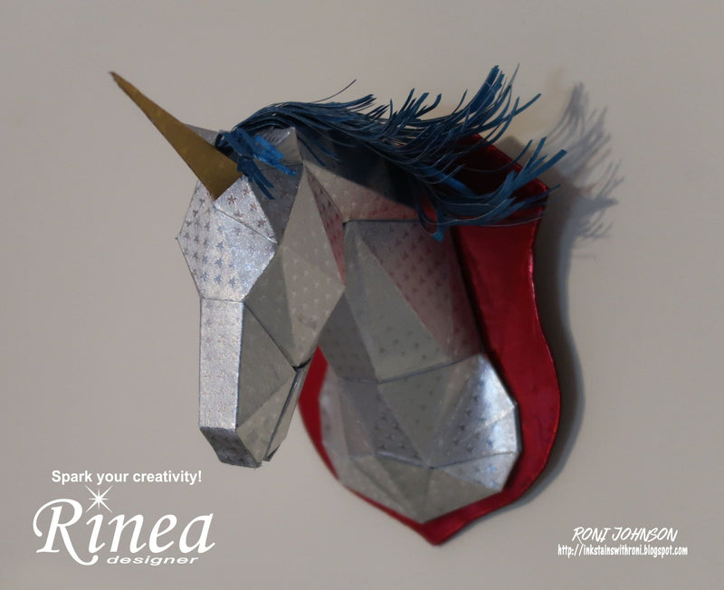 How to Create Low Poly Foiled Paper 3D Home Decor by Roni | Rinea
