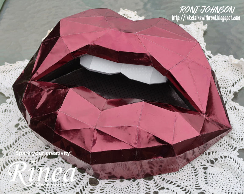 How To Make A 3D Low Polygonal Merlot Luscious Lips Wall Art<br/><small> by Roni Johnson</small> | Rinea