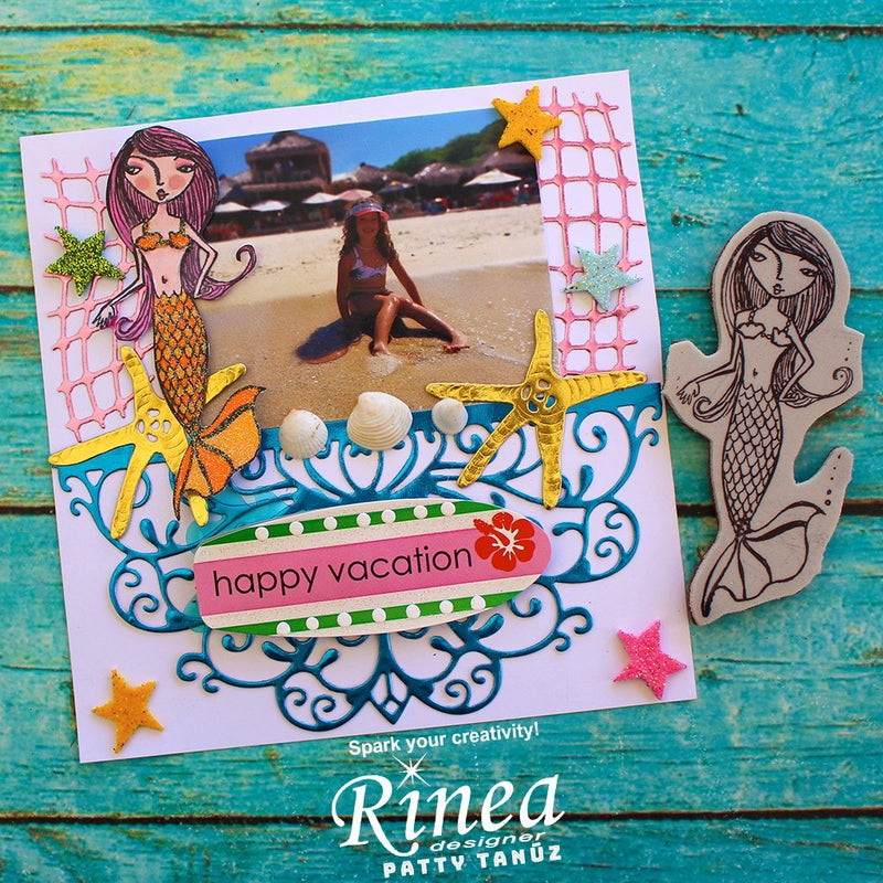 How to make a beautiful beautiful layout with Patty Tanúz, Rinea Foiled Papers and Cracker Box & Susy Stamps!!!!!! | Rinea