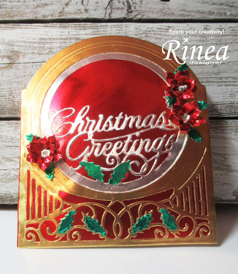 How To Make A Shaped Christmas Card by Steph Ackerman | Rinea