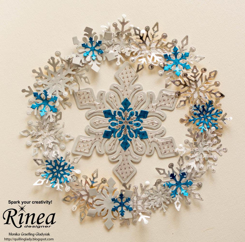 How To Make A Snowflake Wreath by Monika Graefling-Gladysiak | Rinea