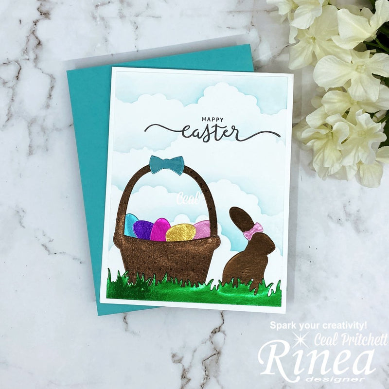 How To Make An Easter Basket & Bunny Card by Ceal Pritchett | Rinea