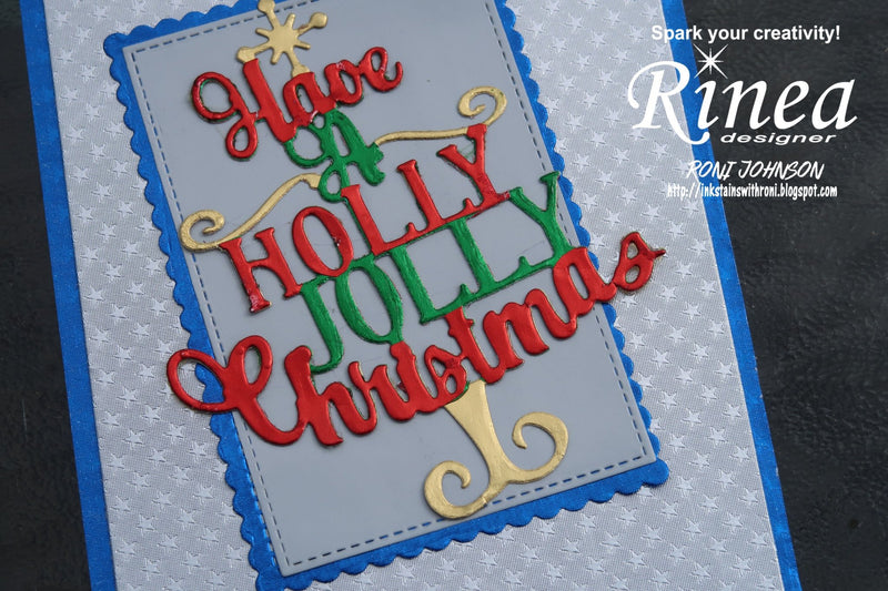 Learn How To Make a Colorful Card Focal Point Using Only One Die<br/><small> by Roni Johnson</small> | Rinea
