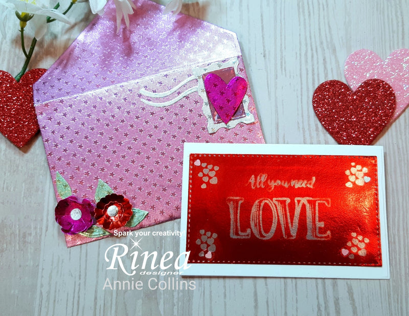 Mini Valentine's Day Card and Envelope with Annie | Rinea