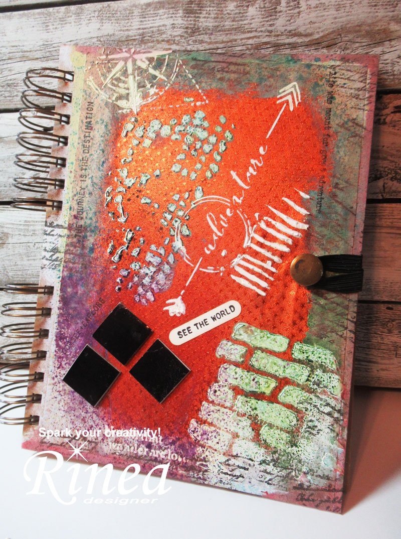 Mixed Media Altered Travel Journal by Steph | Rinea