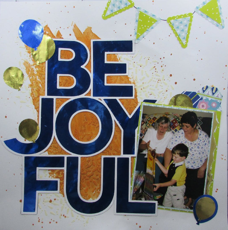 Be Joyful Scrapbook Layout by Diana Soling | Rinea