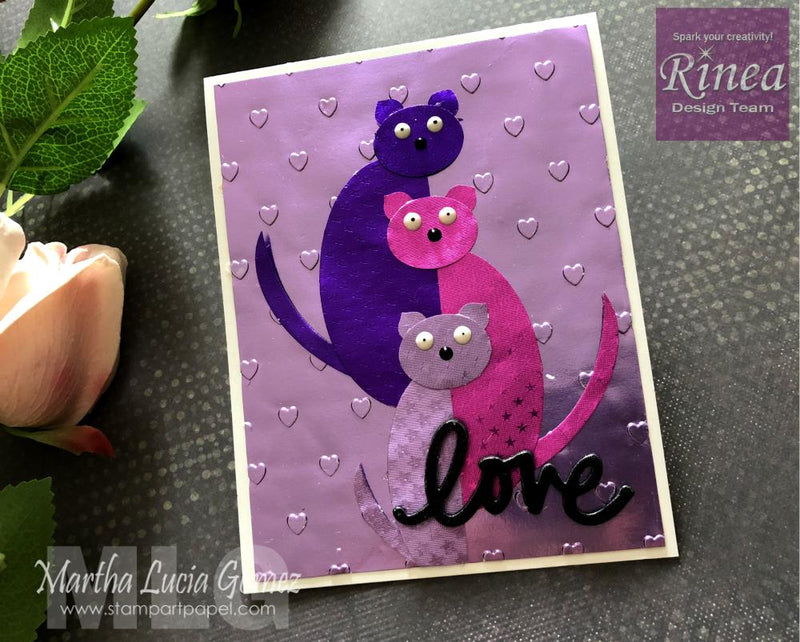 Rinea Cat's Family Card by Martha | Rinea