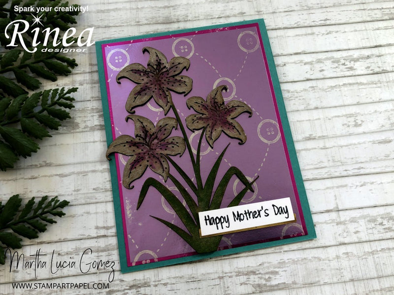 Rinea Stamped Card by Martha | Rinea