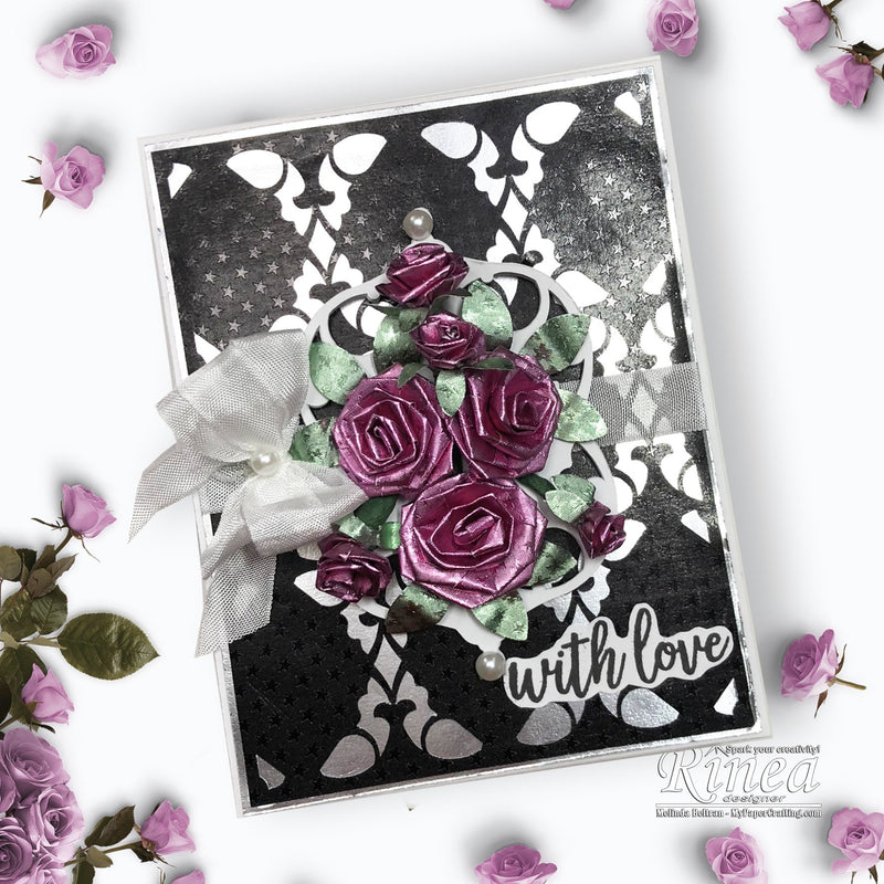 Rolled Roses Card by Melinda | Rinea