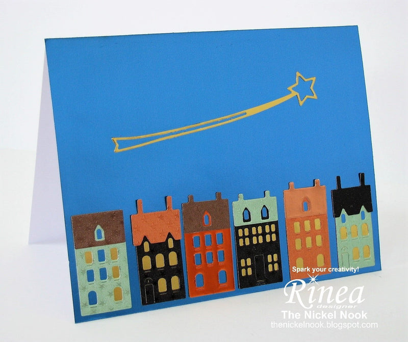 Shooting Star Skyline Card by Nancy | Rinea