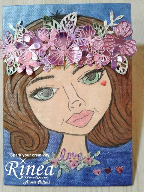 Sweet Sister Floral Mini Mixed Media Canvas by Annie | Rinea