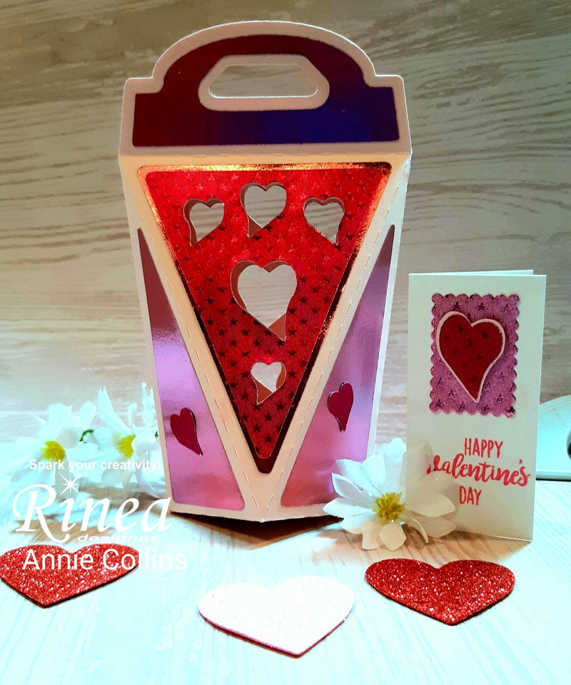 Valentine's Day Heart Self Closing Bag and Mini Card with Annie | Rinea