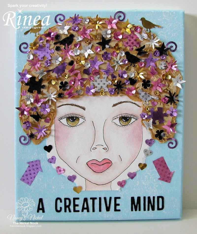 A Creative Mind Mixed Media Canvas by Nancy | Rinea