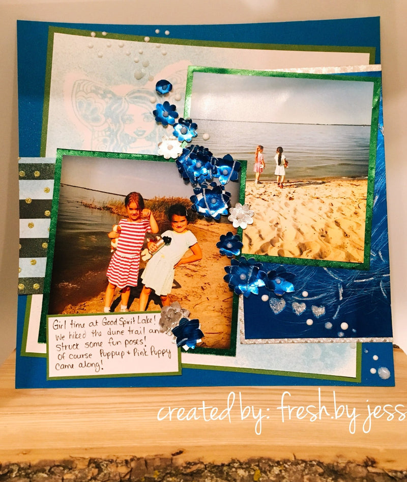 Beachy Girls Scrapbook Page by Jess | Rinea