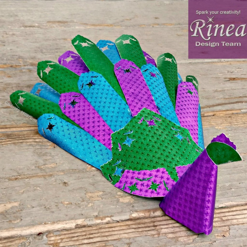 Beautiful Foiled Paper Peacock by Charity | Rinea