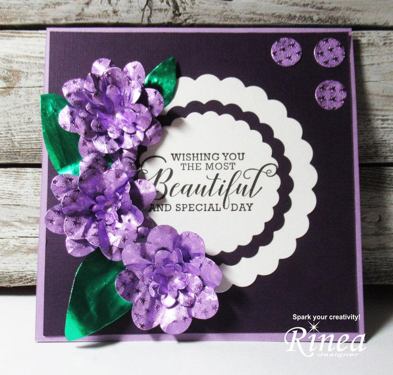 Beautiful Purple Floral Card by Steph | Rinea