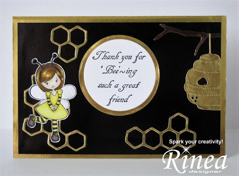 Bee Themed Card by Nancy | Rinea