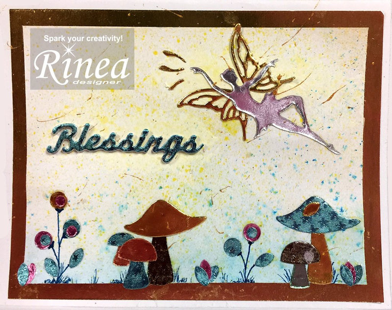 Blessings - A Fairy Garden Greeting Card by Janet | Rinea