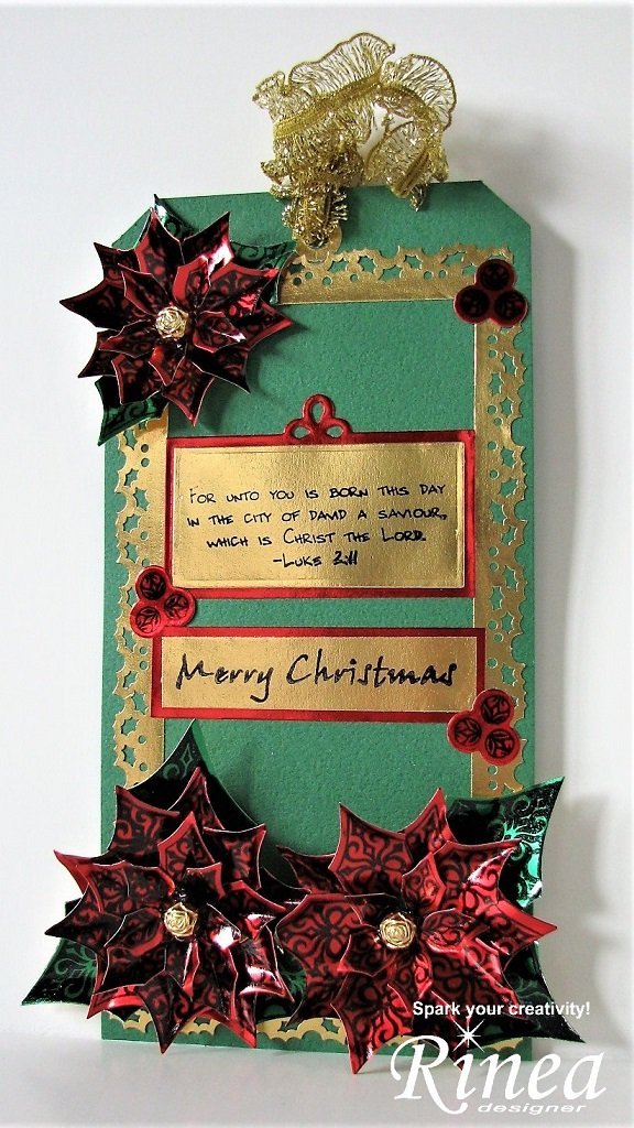 Christmas Tag Tutorial by Nancy | Rinea