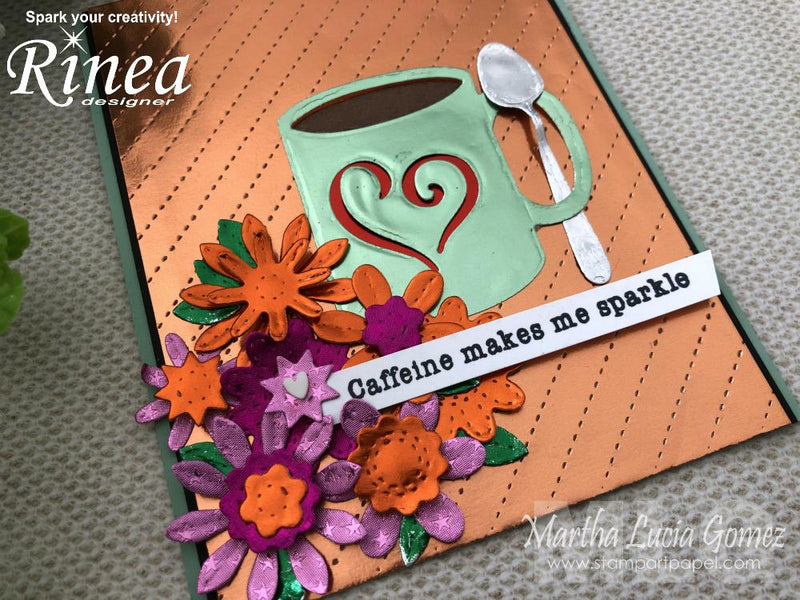 Coffee Themed Card by Martha Lucia | Rinea