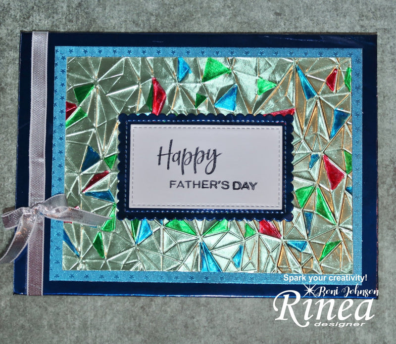 Create a Dimensional Embossed Father's Day Card by Roni Johnson | Rinea