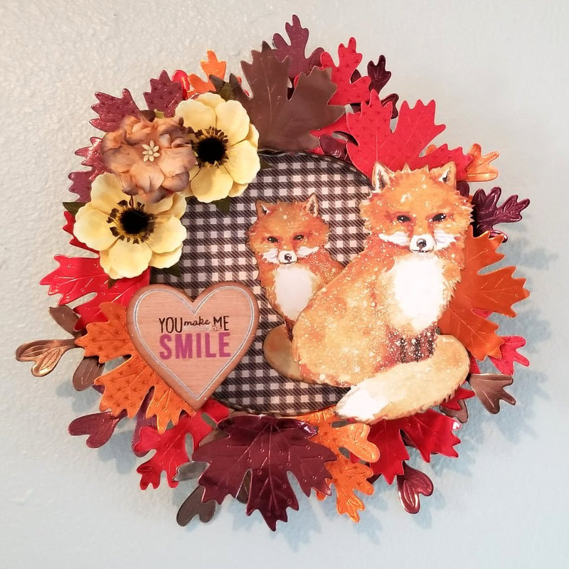 Create A Fall Wreath Using Rinea Foiled Papers | Rinea