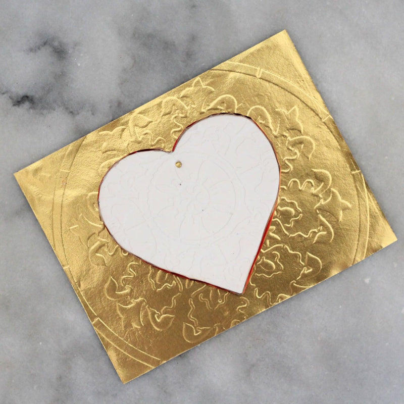 Create and Embossed Clay Heart Ornament by Jessa Plant | Rinea