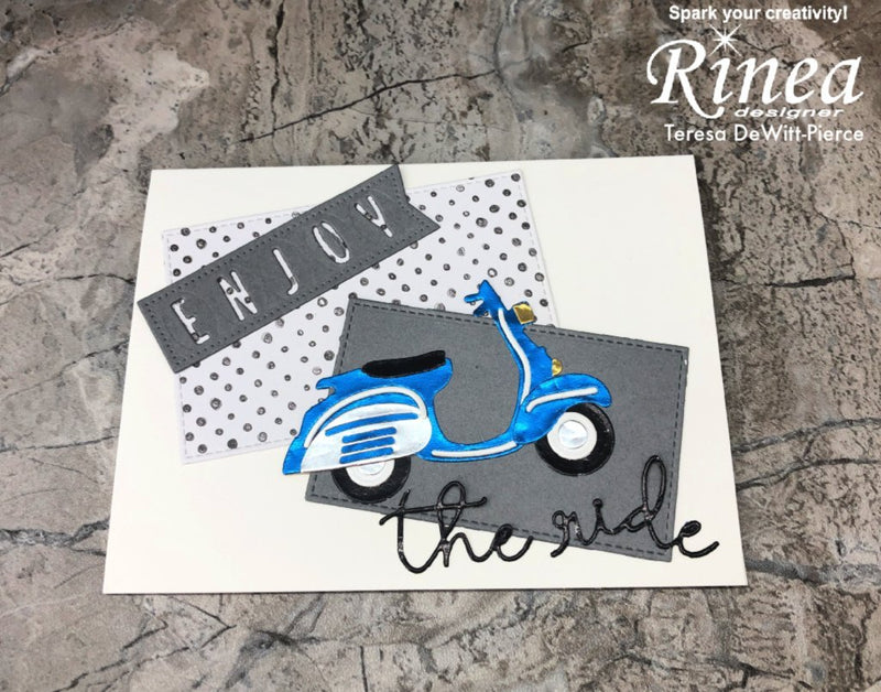 Cute scooter card by Teresa DeWitt-Pierce | Rinea