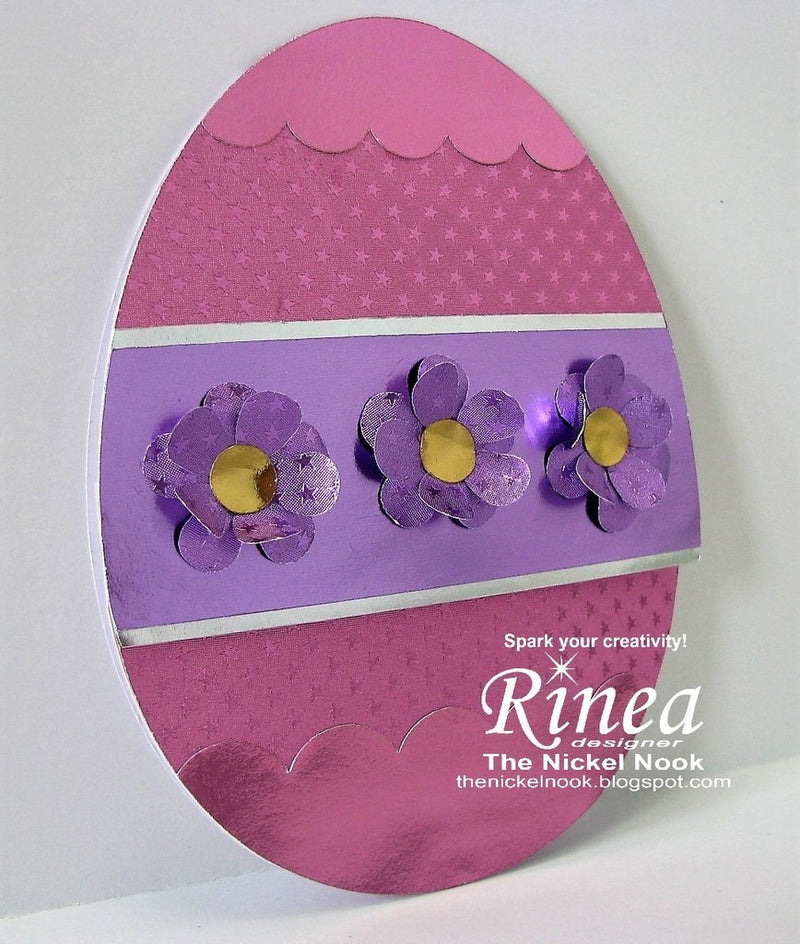 Egg Shaped Easter Card by Nancy | Rinea