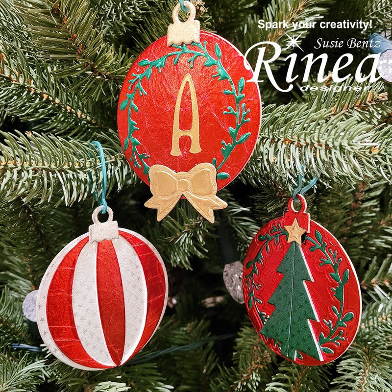 Elegant Christmas Ornaments with Rinea Foiled Paper | Rinea