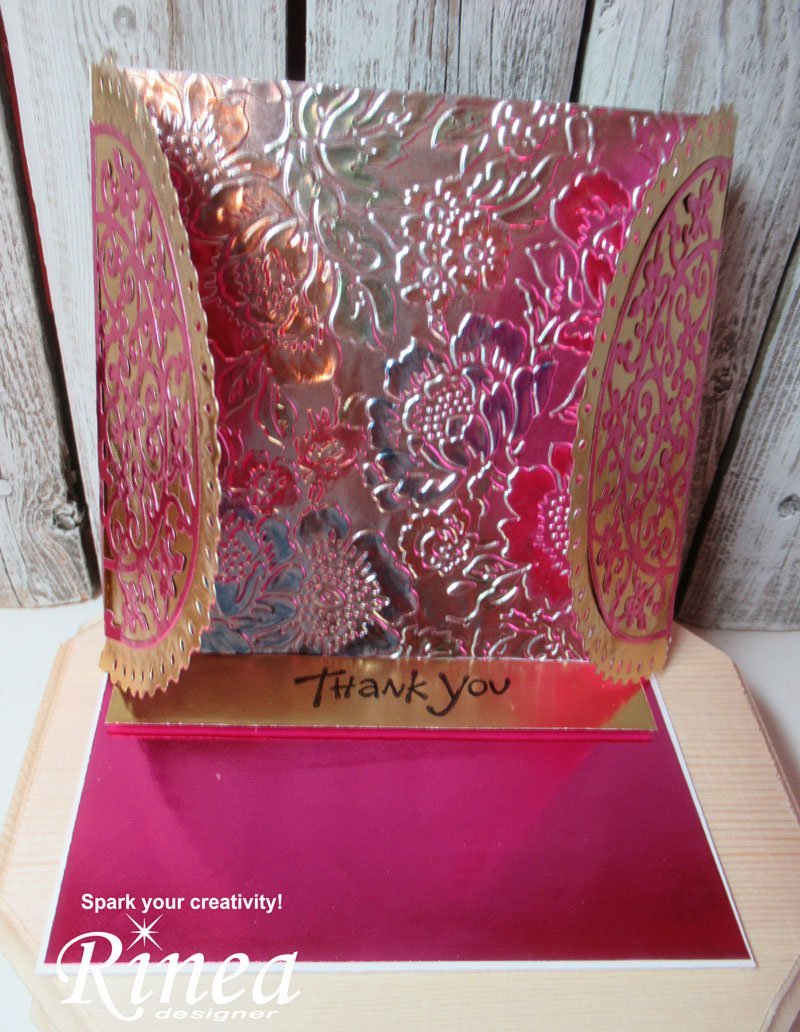 Embossed Easel Card by Steph | Rinea