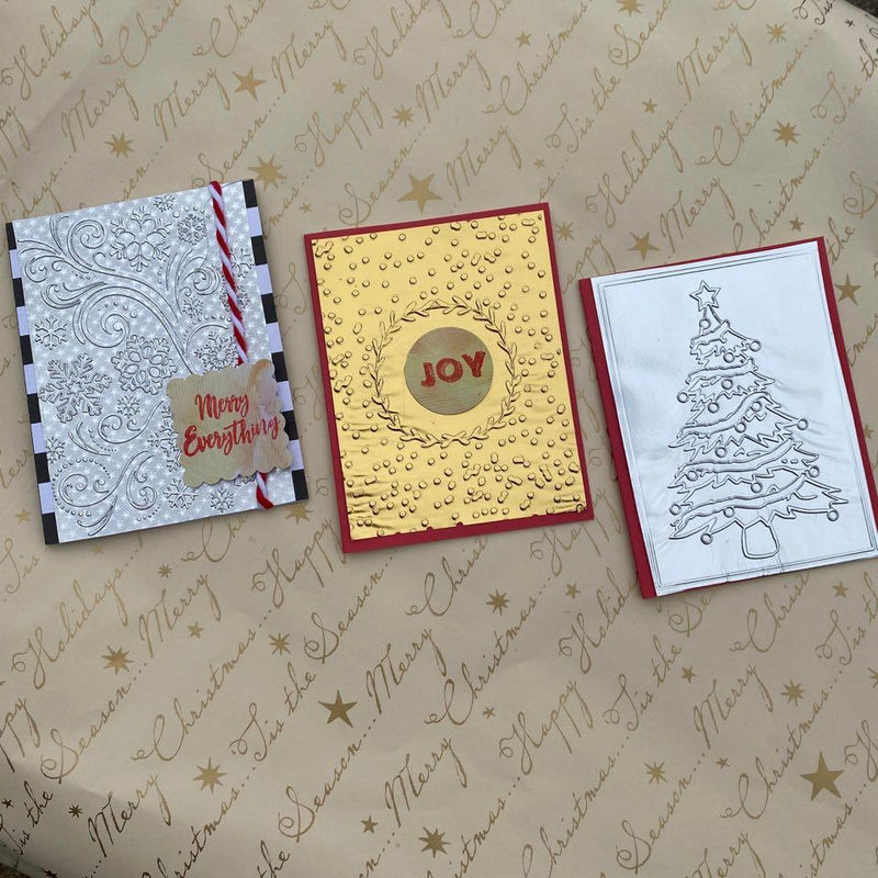 Embossing Technique Using the Jolly Foiled Paper Variety Pack  <br/><small> by Betzys Designs</small> | Rinea