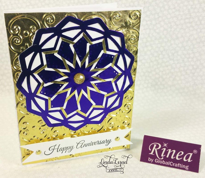 Geometric Rosette Foil Card | Rinea
