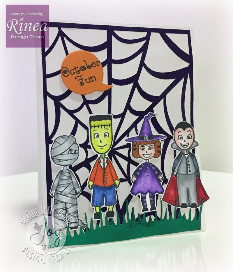 Halloween Card and Out of this World Card Using A Cricut | Rinea