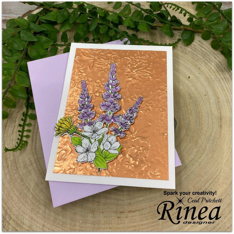 How to Create A Hammered Copper Look On Your Cards by Ceal Pritchett | Rinea
