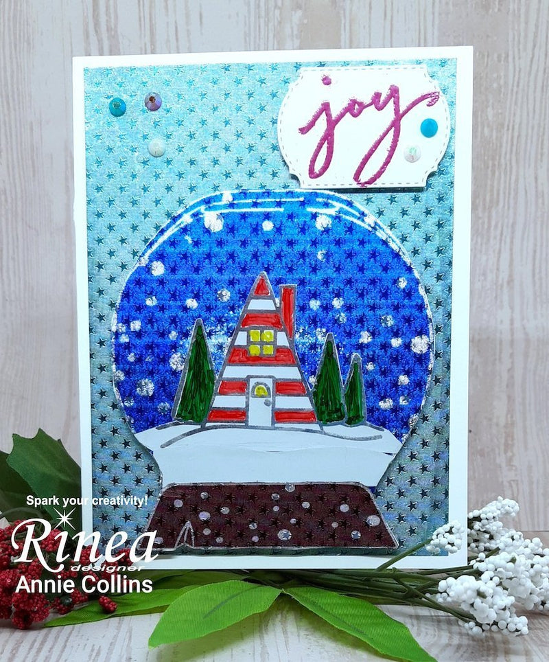 How To Create A Quick & Easy Snow Globe Card by Annie Collins | Rinea