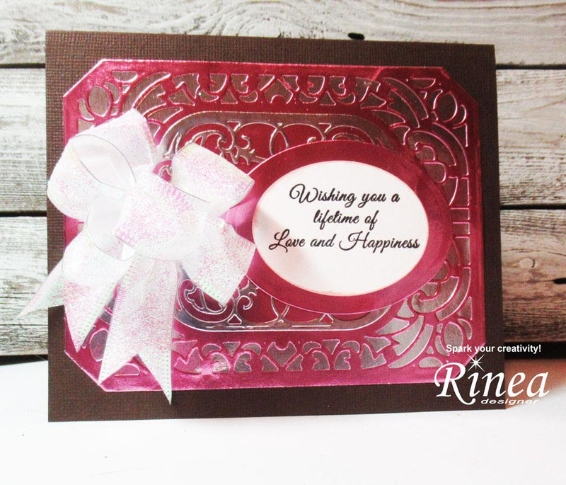 How to create a wedding card with Rinea Foiled Papers | Rinea