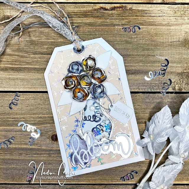 How To Create A Wedding Tag Shaker Card<br/><small> by Nadine Carlier</small> | Rinea