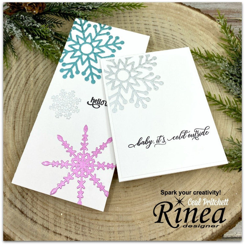 How To Create A Clean & Simple Snowflake Card by Ceal Pritchett | Rinea