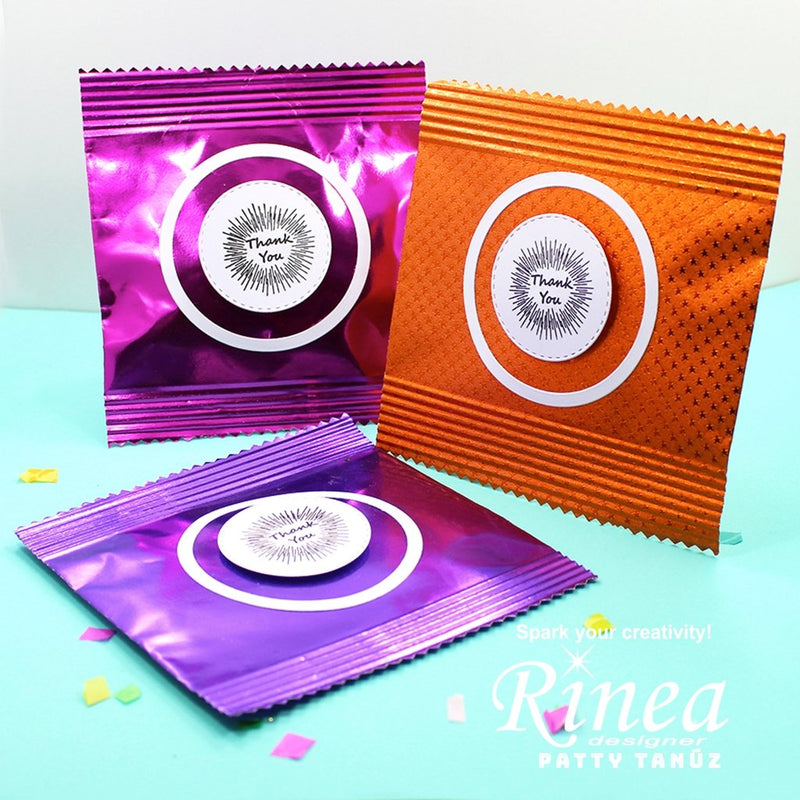 How to create easy and beautiful packages with Rinea Foiled Papers! by Patty Tanúz | Rinea