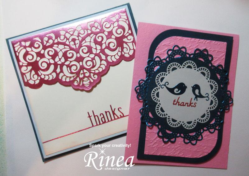 How To Create Simple, Yet Intricate Looking Thank You Cards<br/><small> by Steph Ackerman</small> | Rinea