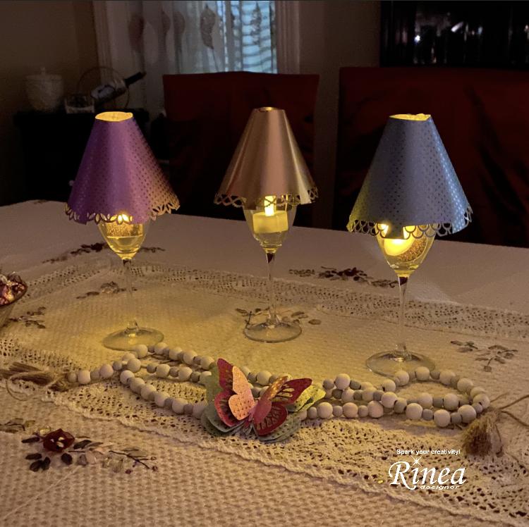 How to DIY Candlelight Paper Lamp Wine Shades for Party Decor<br/><small> by Betzys Designs</small> | Rinea
