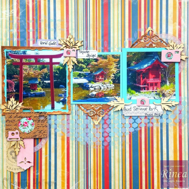 How To Make A Beautiful Layout With A Stunning Metallic Frames | Rinea