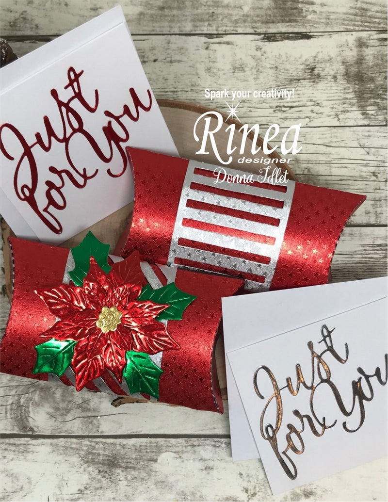How To Make Cute Little Christmas Gift Boxes With Matching Cards by Donna Idlet | Rinea