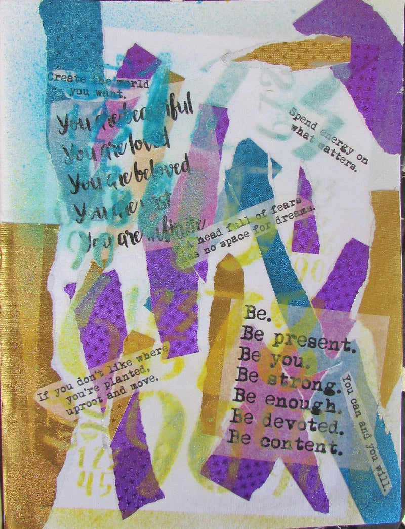 JOURNAL PAGE WITH RINEA FOILS BY DIANA SOLING | Rinea