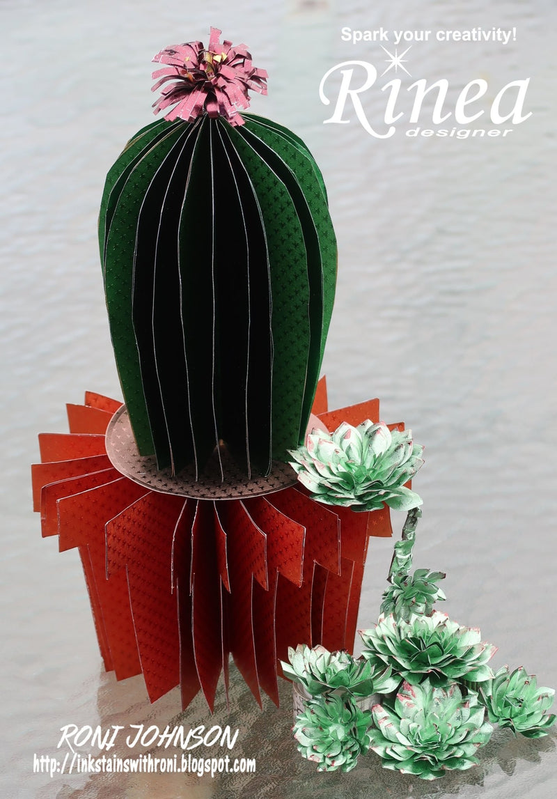 Learn How To Make a 3D Cactus Display<br/><small> by Roni Johnson</small> | Rinea